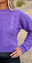 Load image into Gallery viewer, Cable Knit Cropped Sweater
