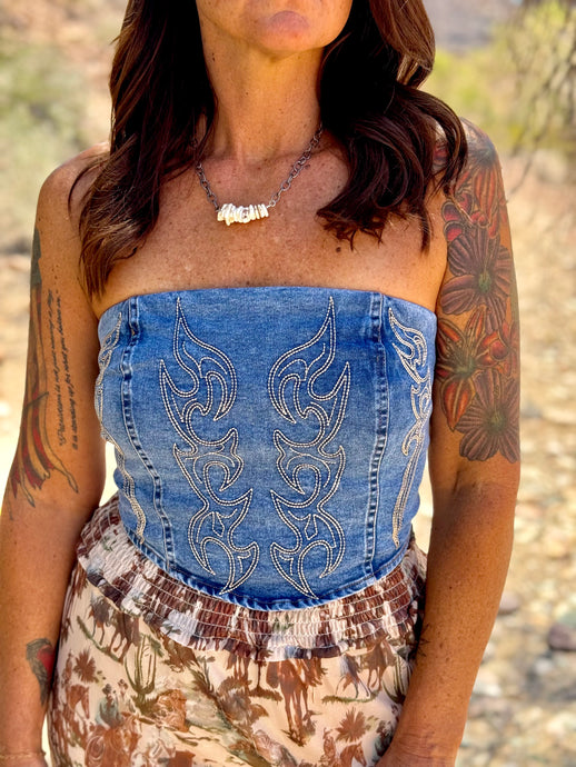 Western Nights Denim Corset