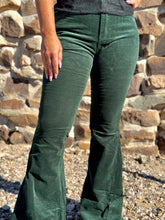 Load image into Gallery viewer, Emerald Corduroy Bell Bottoms
