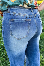 Load image into Gallery viewer, Straight Studded Jeans
