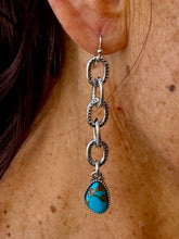 Load image into Gallery viewer, Linked In Turquoise Earrings