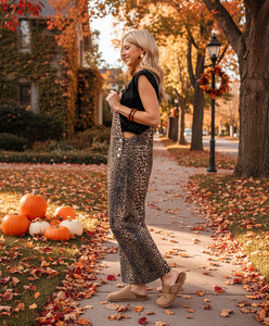 Leopard Barrel Overalls