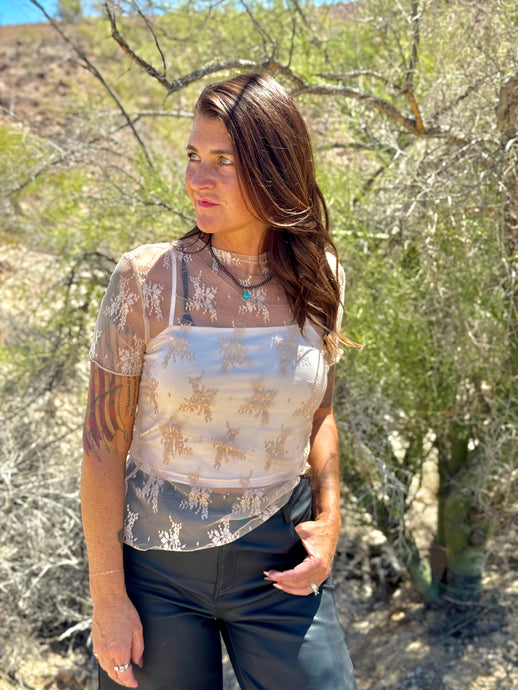 Covered In Lace Top