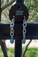 Load image into Gallery viewer, Linked In Turquoise Earrings