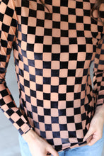 Load image into Gallery viewer, Black and Nude Checkered Mesh