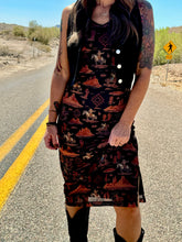 Load image into Gallery viewer, Aztec Cowboy Mesh Dress