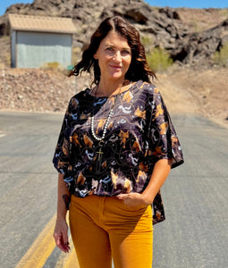 Palomino Print Top