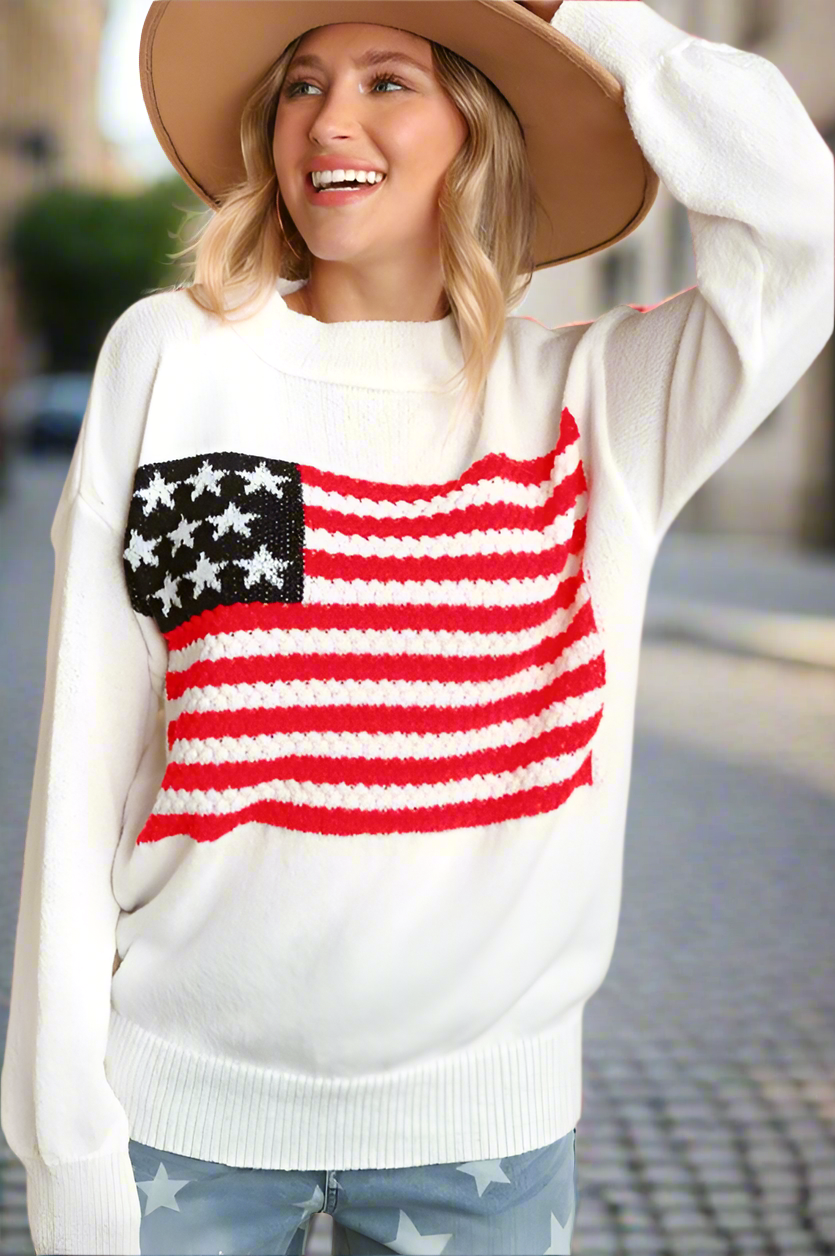 American Flag Sweater