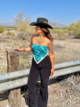 Load image into Gallery viewer, Boot Stitch Bandana Tube Top