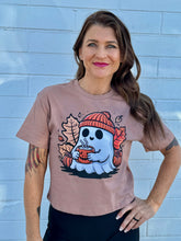 Load image into Gallery viewer, Fall Ghost Crop Tee