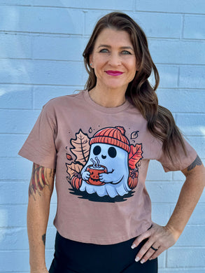 Fall Ghost Crop Tee