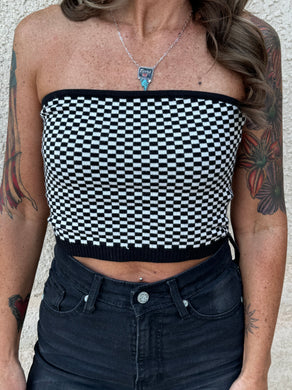 Checkered Tube Top