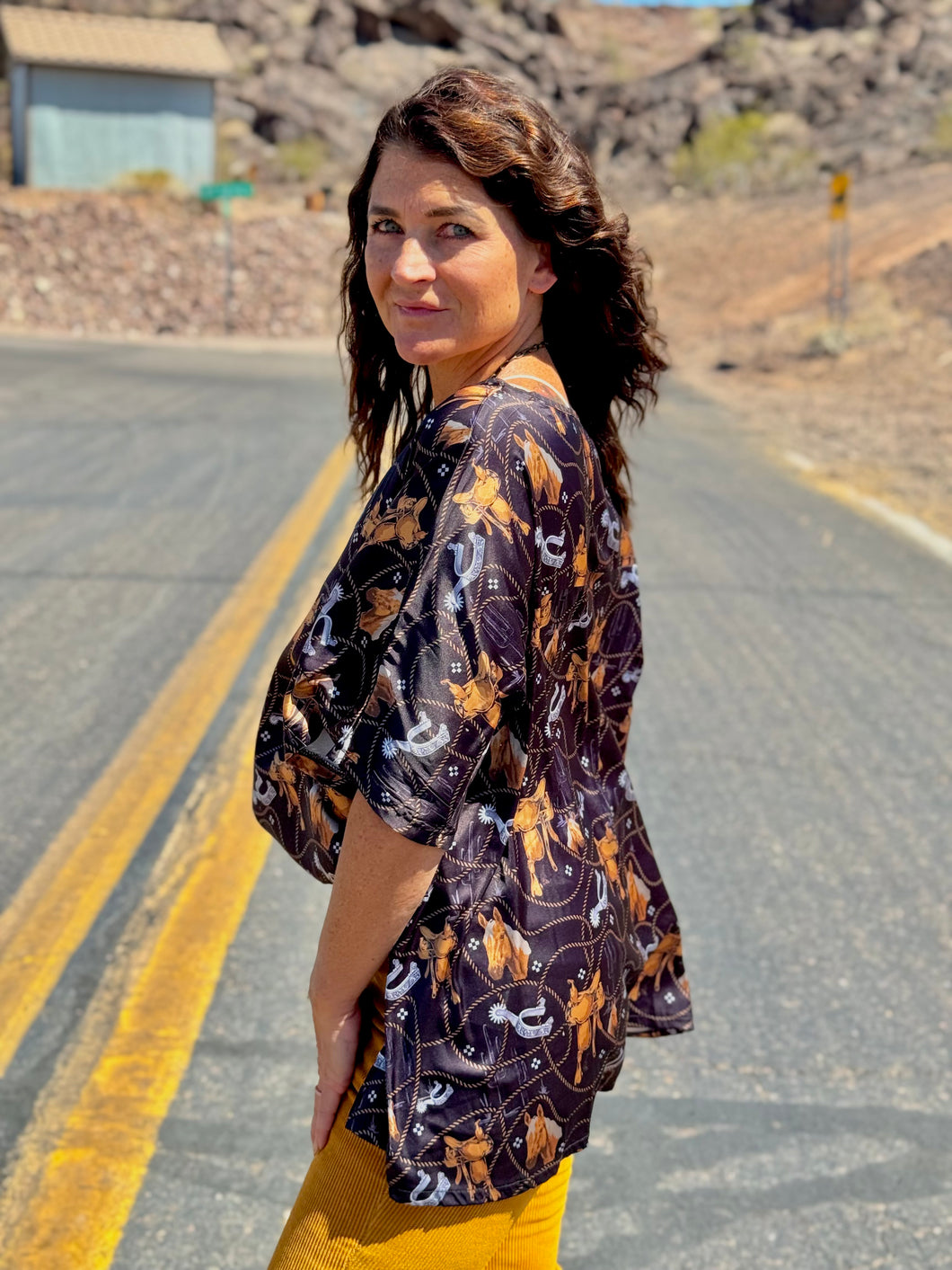 Palomino Print Top