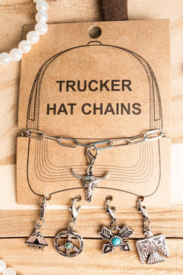 Trucker Hat Chain and Charms - Desert