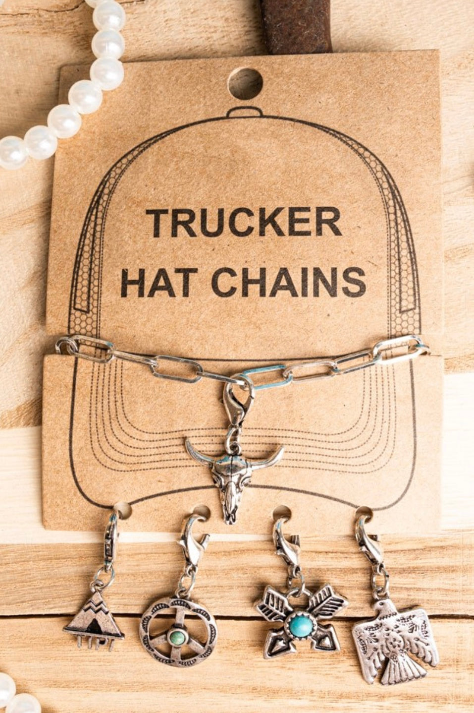 9-Piece Trucker Hat Chain Set - Detachable Metal Chains For Baseball Cap Brim Decor - DIY Fashion Accessories For Women & Men