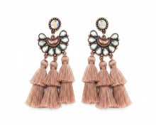 Load image into Gallery viewer, Copper Tassel Earrings