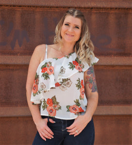 Floral Ruffle blouse
