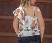 Load image into Gallery viewer, Floral Ruffle blouse
