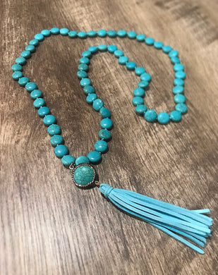 Turquoise Tassel Necklace