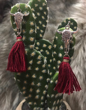 Load image into Gallery viewer, Bull Tassel earrings