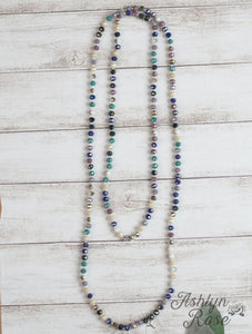 Double Wrap beaded necklace