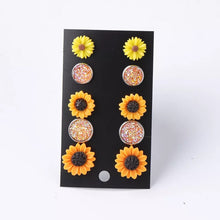 Load image into Gallery viewer, Sunflower earrings