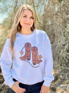 These Boots Were Made for Walkin’ sweatshirt