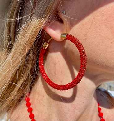 Let’s Go Girls hoop earrings