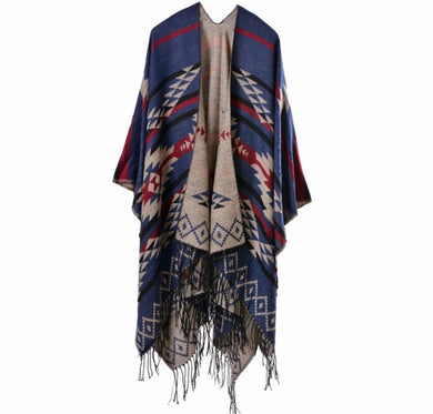 Reversible Aztec Shawl