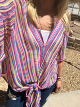 Load image into Gallery viewer, Neon Stripe blouse
