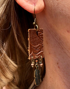 Embossed Leather earrings