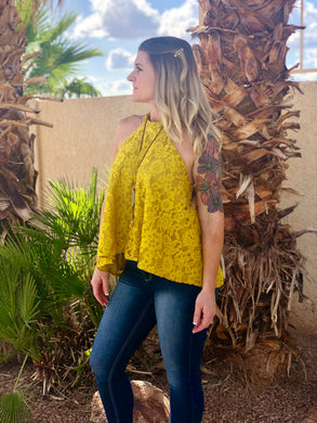 High Neck Lace Blouse